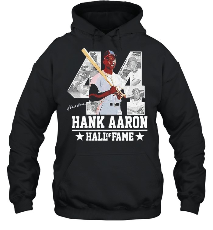 Hank Aaron 44 Hof Milwaukee atlanta Baseball Jersey Hammer Aaron shirt Unisex Hoodie