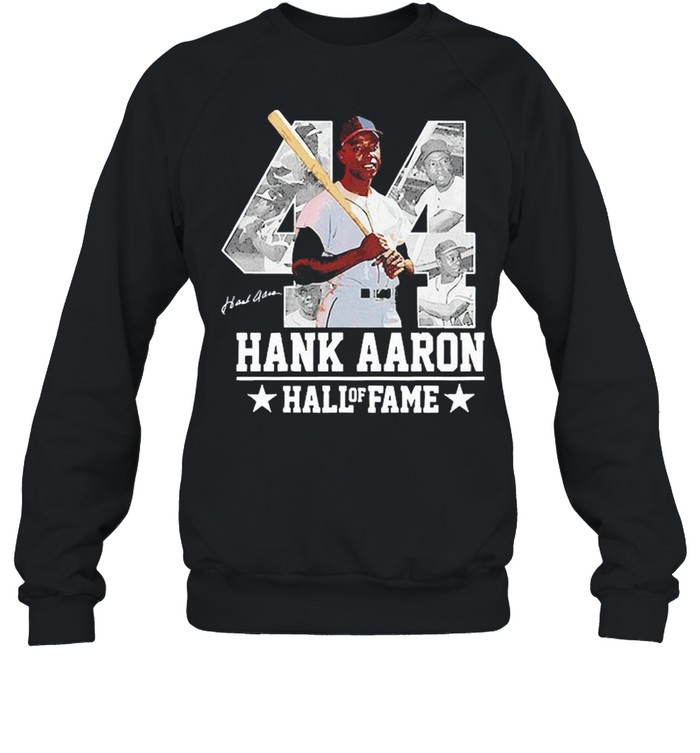 Hank Aaron 44 Hof Milwaukee atlanta Baseball Jersey Hammer Aaron shirt Unisex Sweatshirt