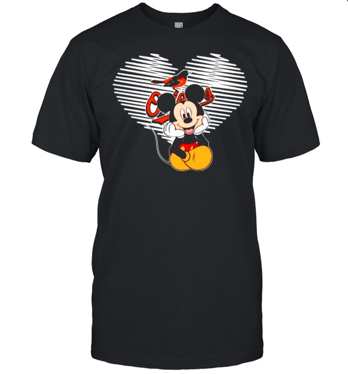 Heart Disney Mickey Mouse Baltimore Orioles shirt