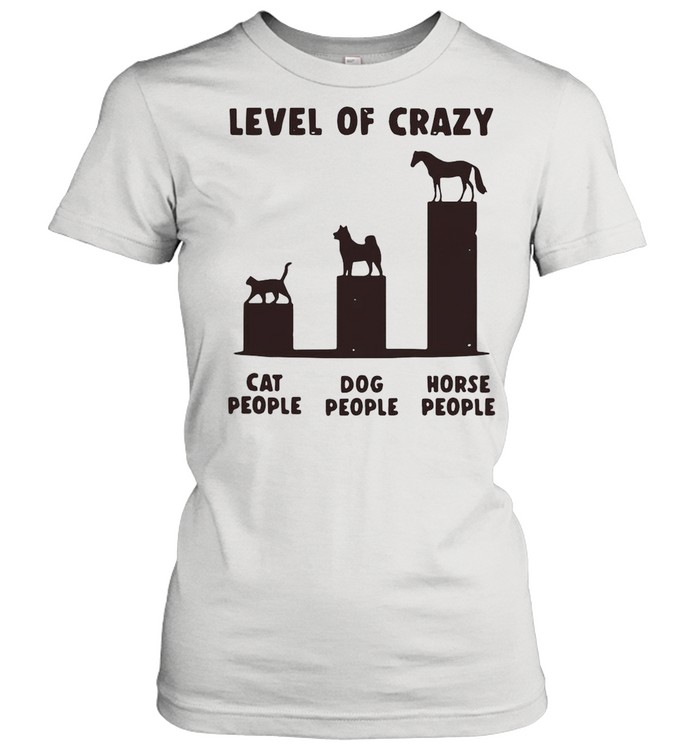 Level Of Crazy Horse Dog Cat People shirt Classic Women's T-shirt