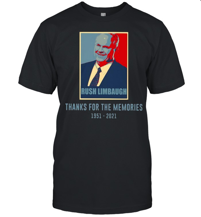 Rush Limbaugh Thanks For The Memories 1951 2021 Vintage shirt Classic Men's T-shirt