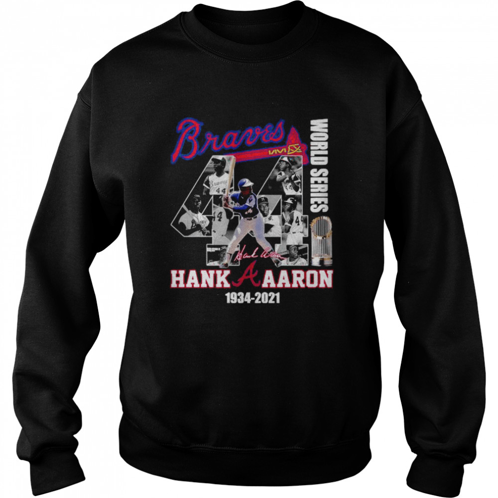 Buy 44 braves world series hank aaron 1934-2021 shirt For Free