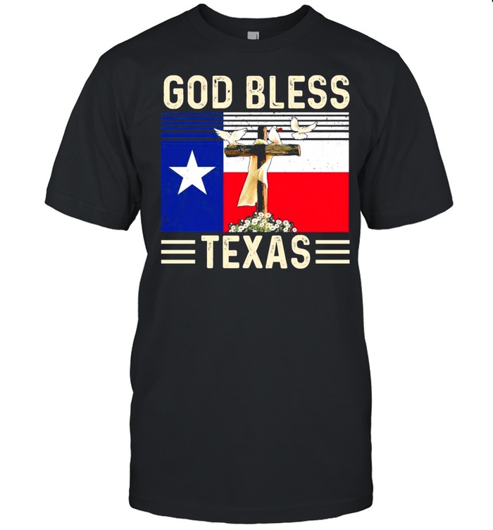 God Bless Texas Flag shirt