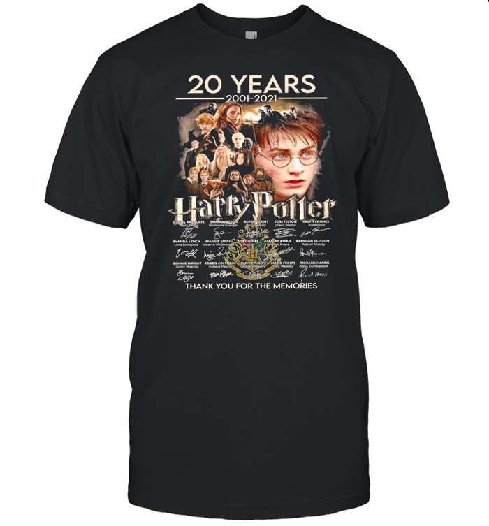 20 Years 2001 2021 Harry Potter Signatures Thank You For The Memories shirt Classic Men's T-shirt