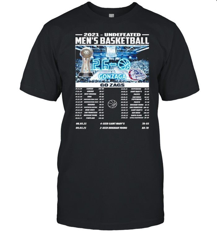 2021 Undefeated Men’s Basketball Gonzaga  Classic Men's T-shirt