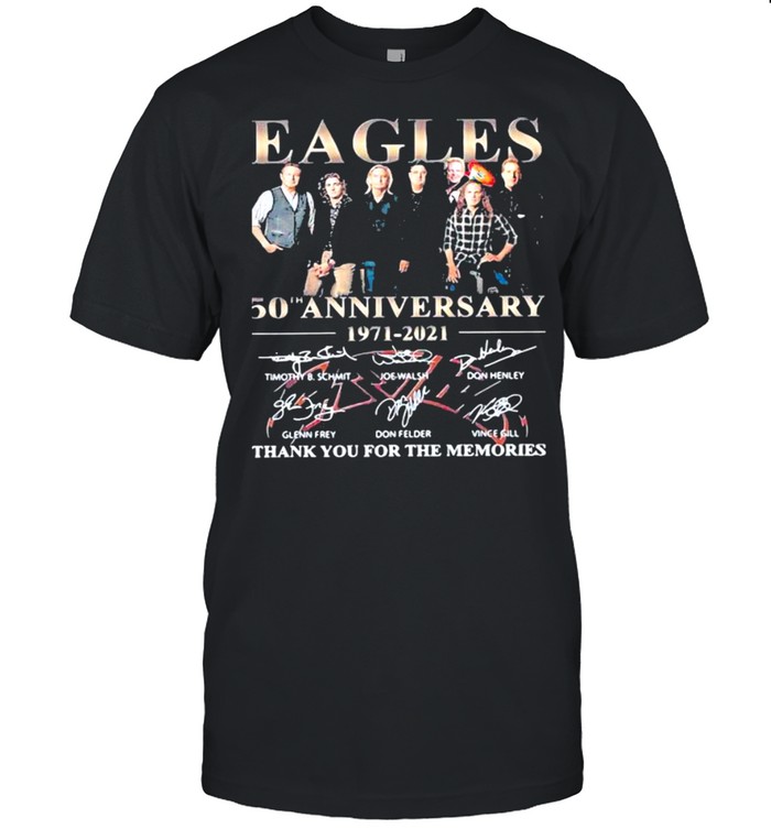 Eagles 50th Anniversary 1971 2021 Thank You For The Memories Signature  Classic Men's T-shirt