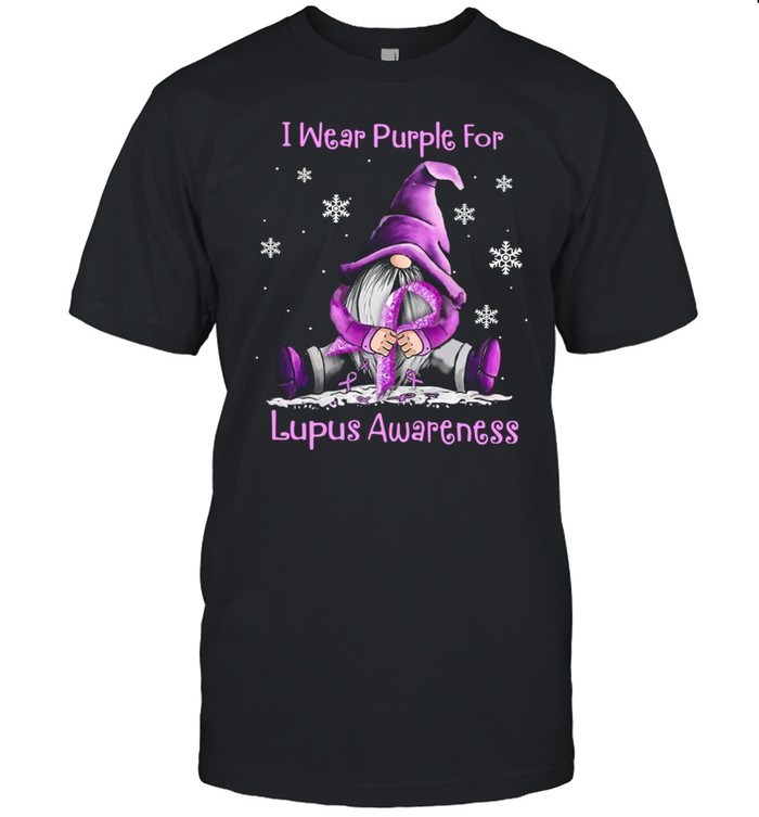 The Gnome I Wear Purple For Lupus Awareness shirt Classic Men's T-shirt