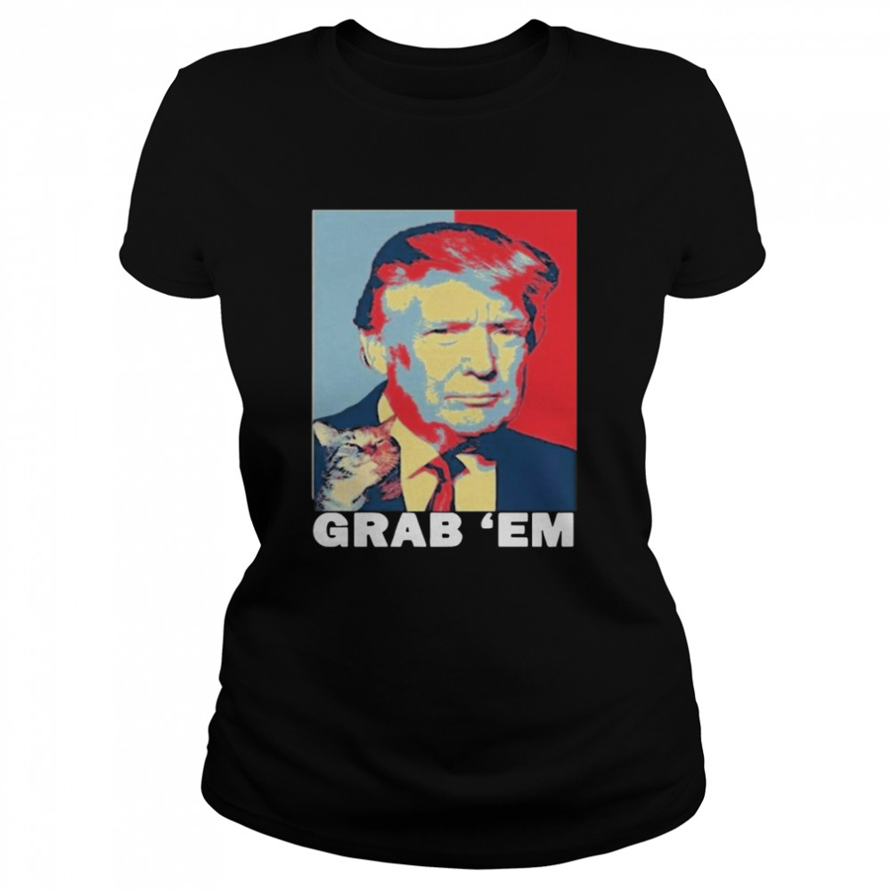 Trump Grab Em Men's Black Tshirt Tees Clothing 