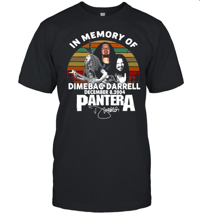 In Memory Of Dimebag Darrell December 8 2004 Pantera Signatures Vintage shirt Classic Men's T-shirt