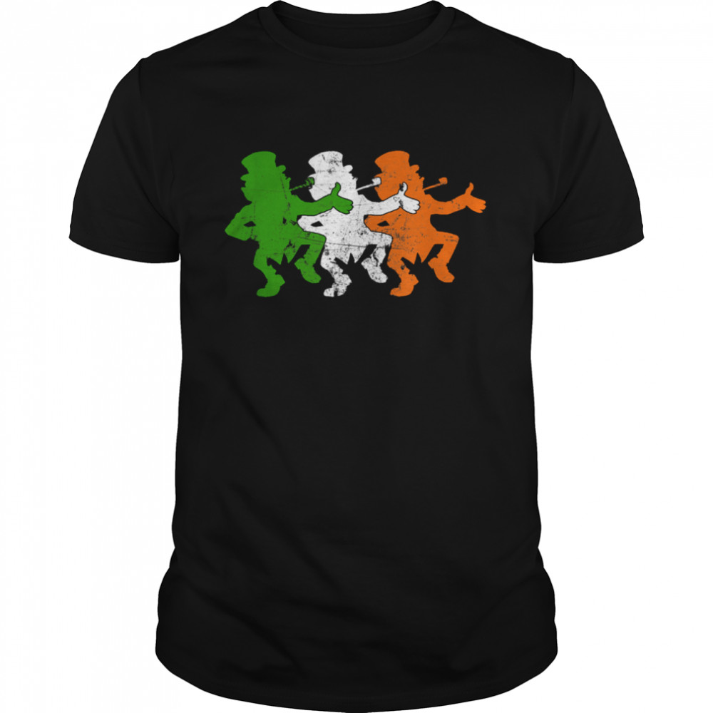 Leprechaun Irish Flag Colors Ireland Ancestry Festive Family shirt Classic Men's T-shirt