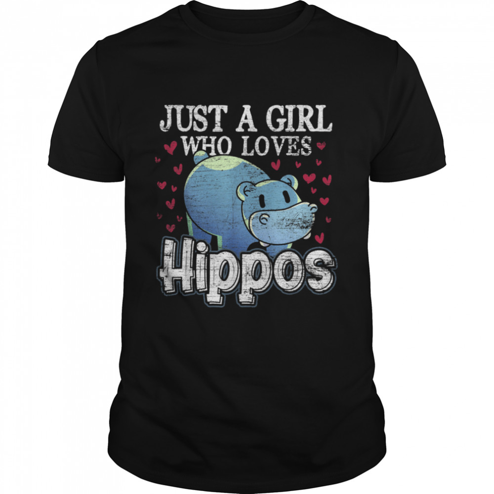 Nur ein Mädchen das Nilpferde liebt Afrika Tier Hippo shirt Classic Men's T-shirt