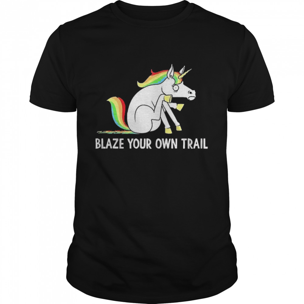 Unicorn blaze your own trail shirt Classic Men's T-shirt