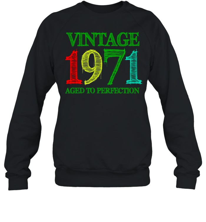 50th Birthday Hoodie Vintage 1971 Aged To Perfection