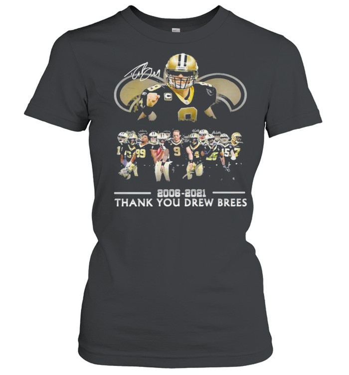 Drew Brees Legend New Orleans Saints Thanks For The Memories Signature  Classic Women's T-shirt