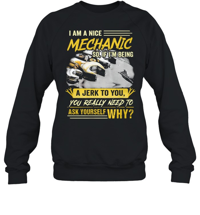 I Am A Nice Mechanic So If I Am Being A Jerk To You Really Need To Ask Yourself Why  Unisex Sweatshirt