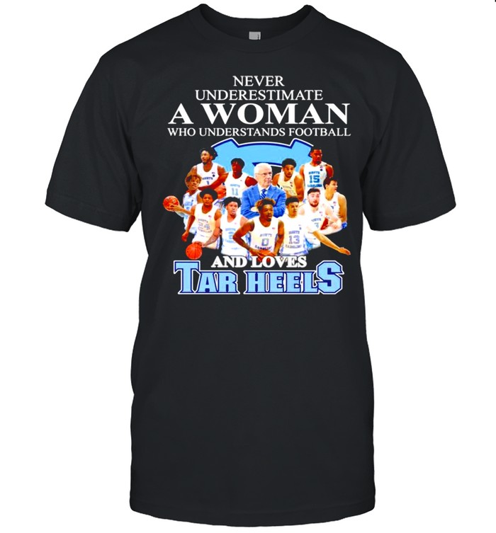 never underestimate a woman who understands football and loves Tar Heels shirt Classic Men's T-shirt