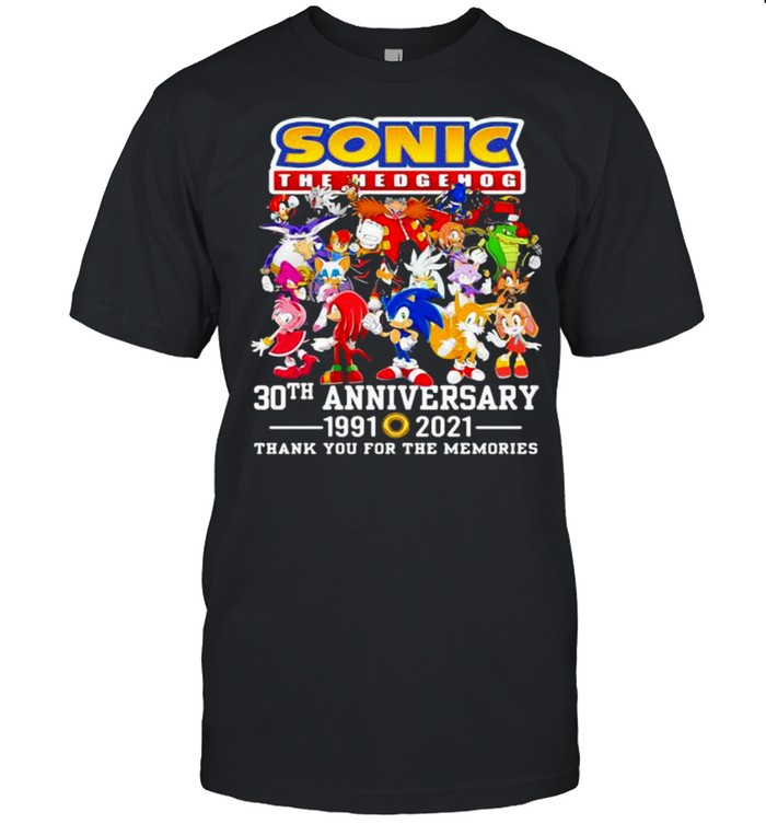 Sonic The Hedgehog 30th Anniversary 1991 2021 Thank You For The Memories  Classic Men's T-shirt