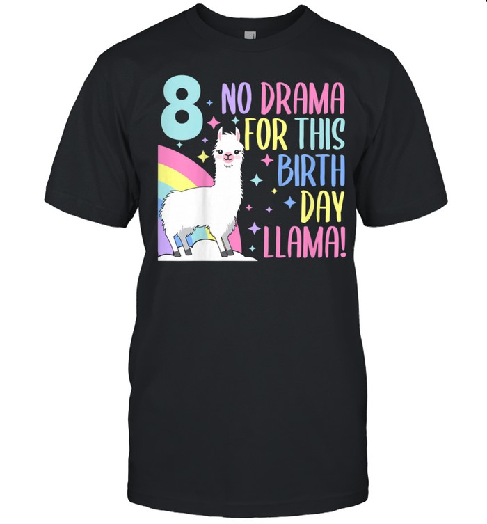 Youth 8 Year Old 8th Llama Birthday Party No Drama Birthday Llama shirt Classic Men's T-shirt