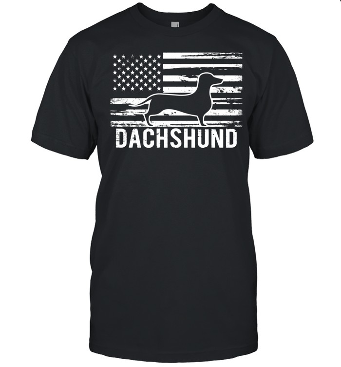 Dachshund Owner & US flag US Dachsie Mom Dog shirt Classic Men's T-shirt