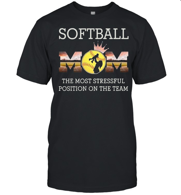 Softball Mom The Most Stressful Position On The Team shirt Classic Men's T-shirt