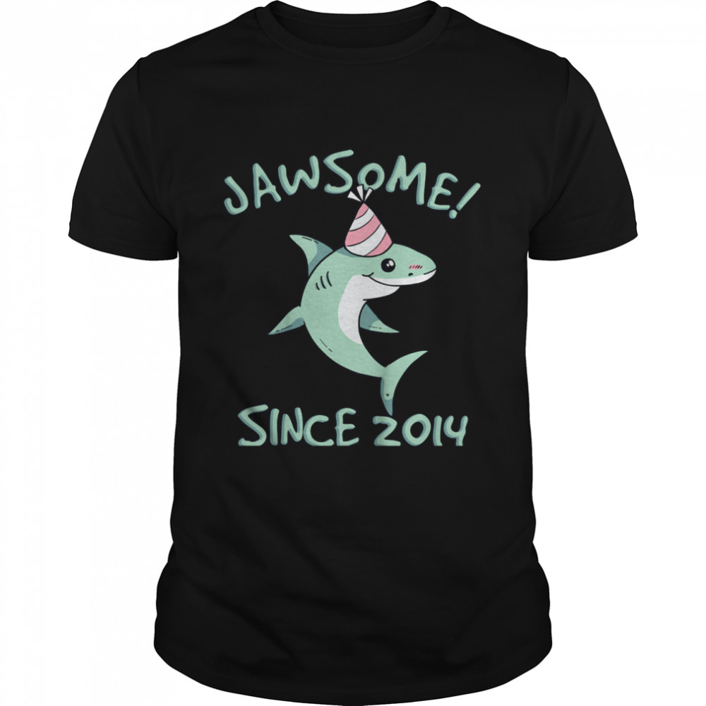 Shark Awesome Since 2014 Watch Out I'm 7 Years Old shirt Classic Men's T-shirt