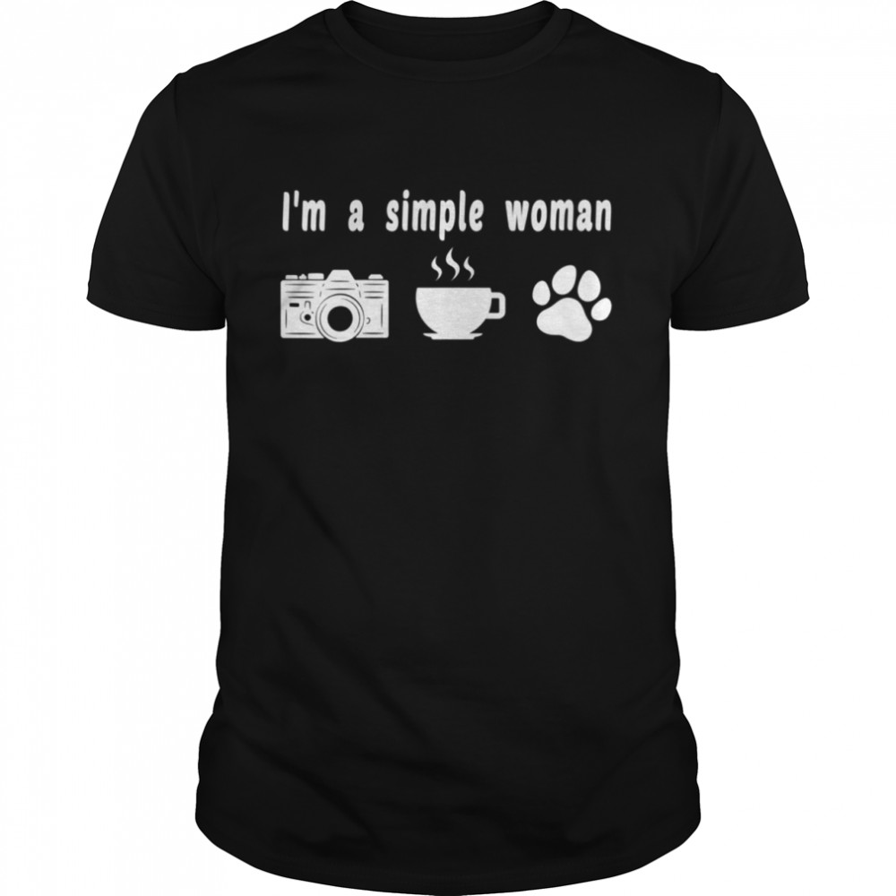 Camera Photography Coffee Dog  Classic Men's T-shirt