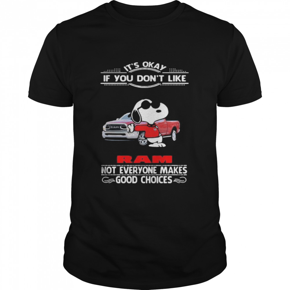 It’s Okay If You Don’t Like Ram Truck Not Everyone Makes Good Choice Snoopy  Classic Men's T-shirt