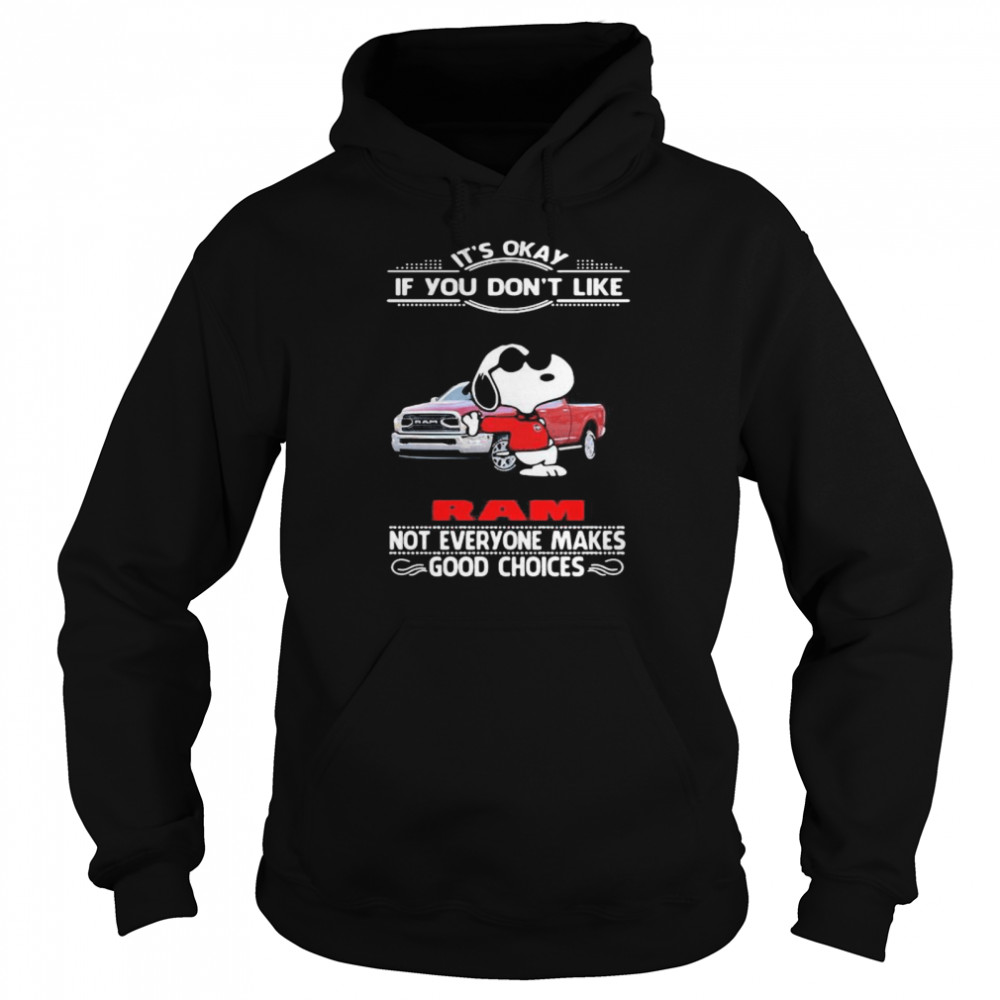 It’s Okay If You Don’t Like Ram Truck Not Everyone Makes Good Choice Snoopy  Unisex Hoodie