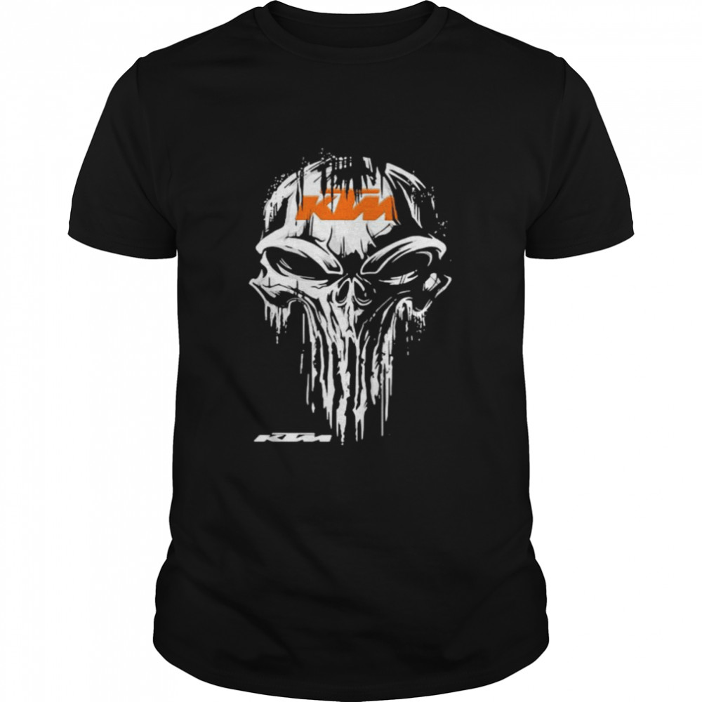 Punisher With Logo Ktm Orange  Classic Men's T-shirt