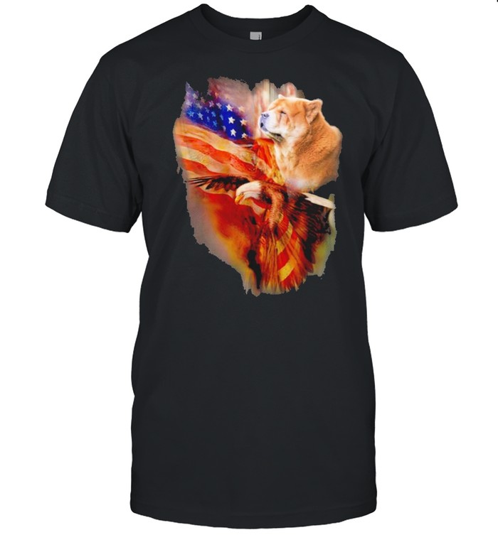 Eagle Chow Chow Collie American Wings Happy 4th Of July Shirt