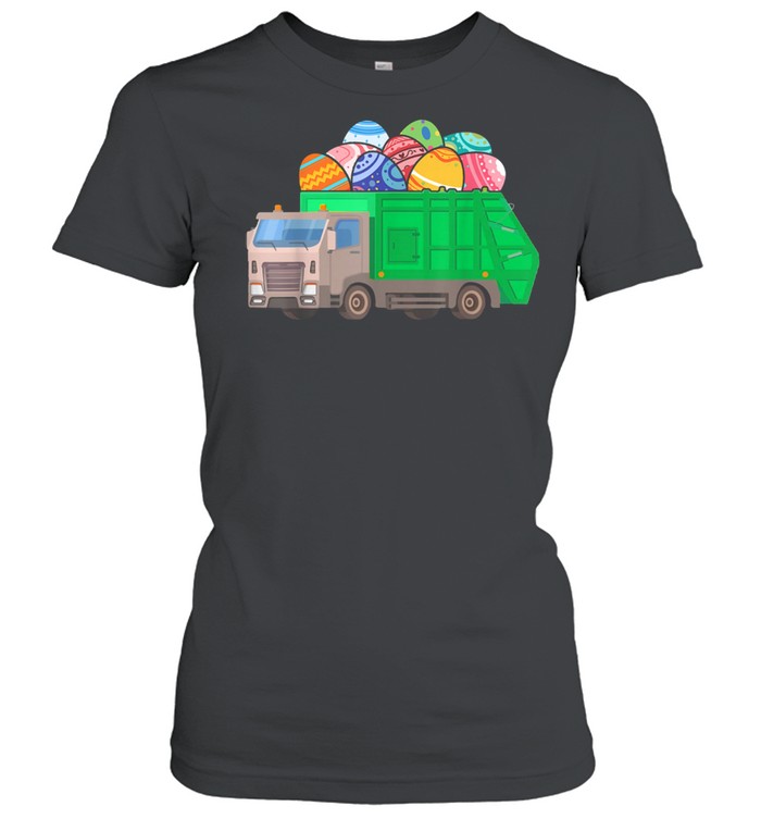 Toddler Easter Garbage Truck Short Sleeve Tee Shirt
