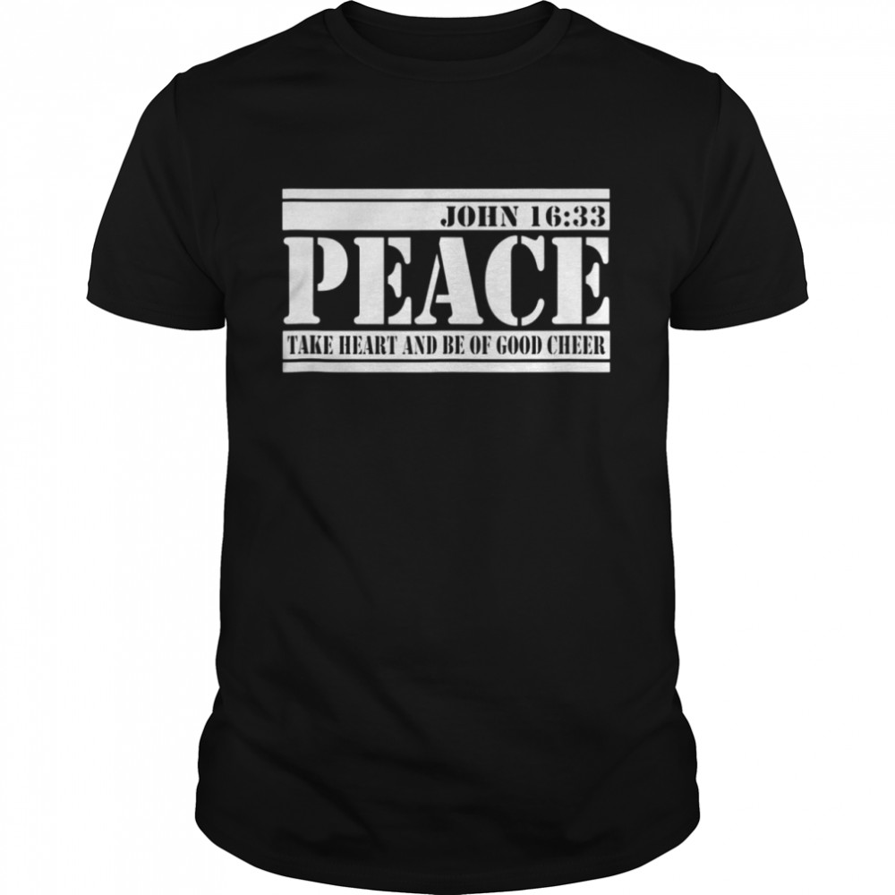 John 1633 Peace Christian Themed Novelty  Classic Men's T-shirt