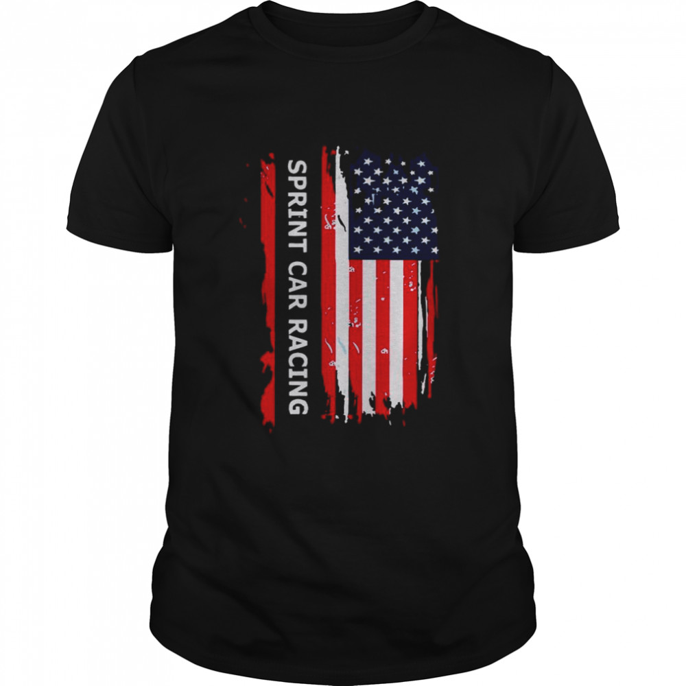 American Flag Sprint Car Racing shirt Classic Men's T-shirt