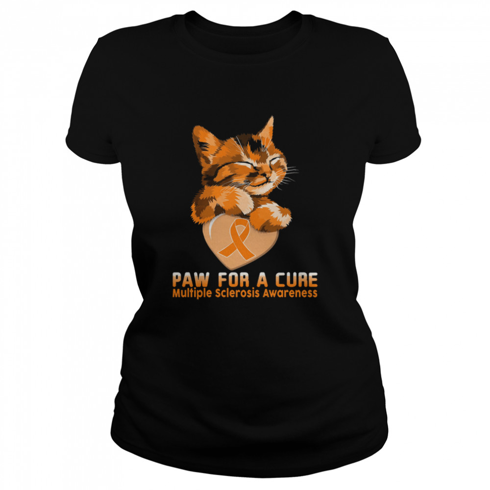 Cat paw for a cure multiple sclerosis awareness shirt Classic Women's T-shirt