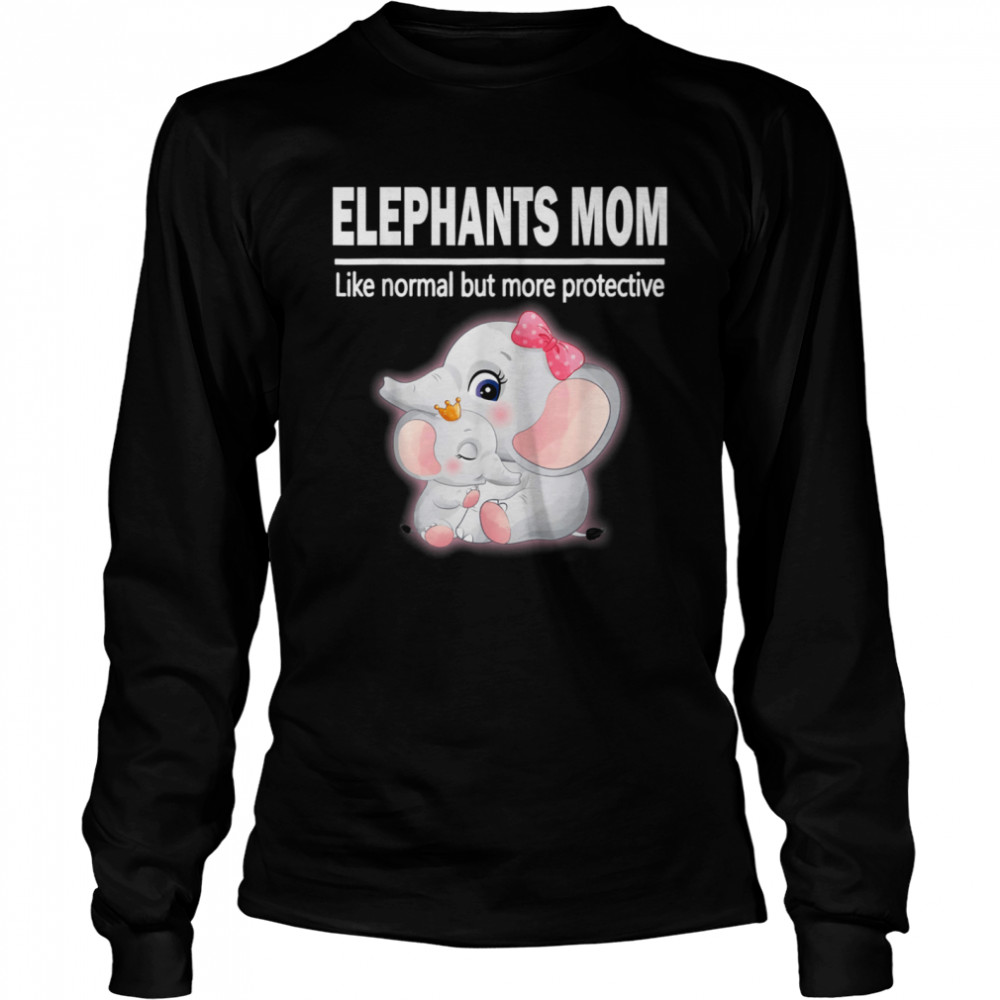 Elephant Baby Elephant Mom  Long Sleeved T-shirt