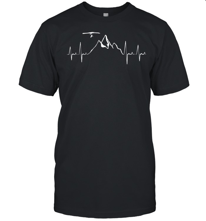 Hang gliding pilot heartbeat hang glider EKG  Classic Men's T-shirt