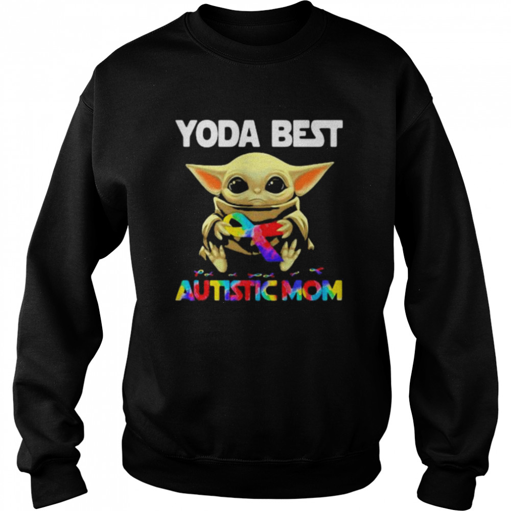 Yoda Best Autistic Mom Ribbon  Unisex Sweatshirt