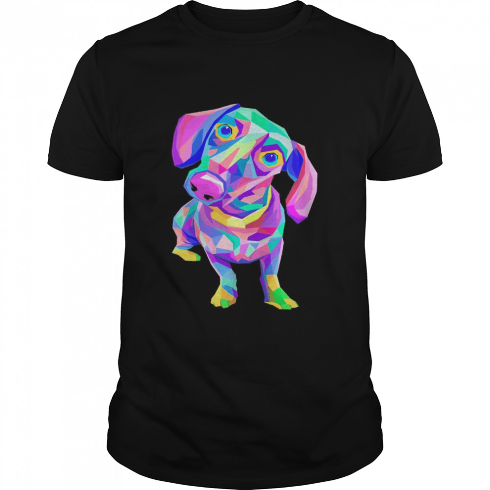 Dachshund Dog Art Colorful shirt Classic Men's T-shirt