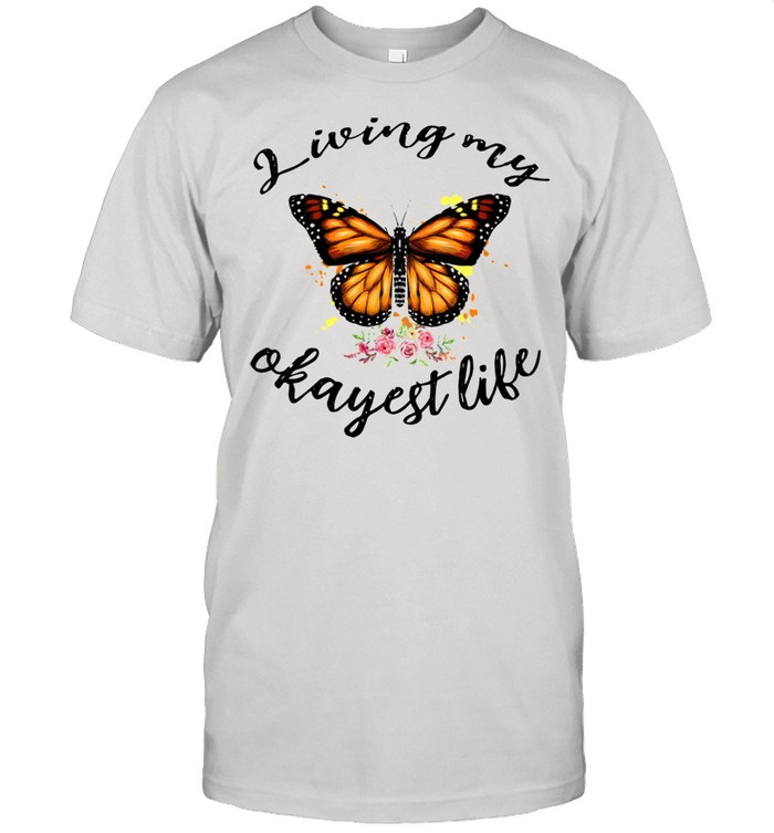 Living My Okayest Life Butterfly Pessimist  Classic Men's T-shirt
