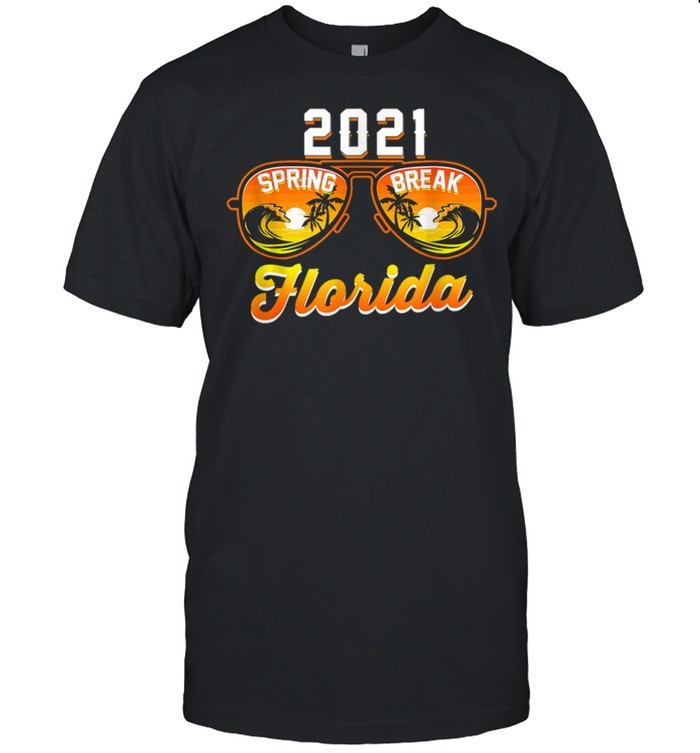 Spring Break Florida 2021 Vintage Cool Sunglasses Apparel  Classic Men's T-shirt