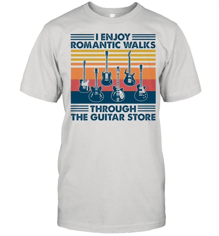 I Enjoy Romantic Walks Through The Guitar Store shirt Classic Men's T-shirt