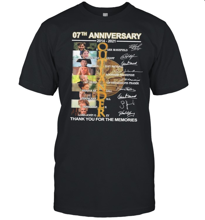 07th Anniversary 2014 2021 Of The Outlander Character Signatures Thank You For The Memories shirt Classic Men's T-shirt