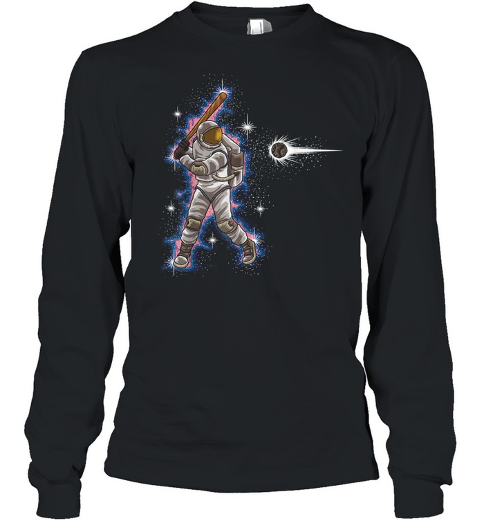 Astronaut Baseball Player Galactic Baseball Outfit  Long Sleeved T-shirt