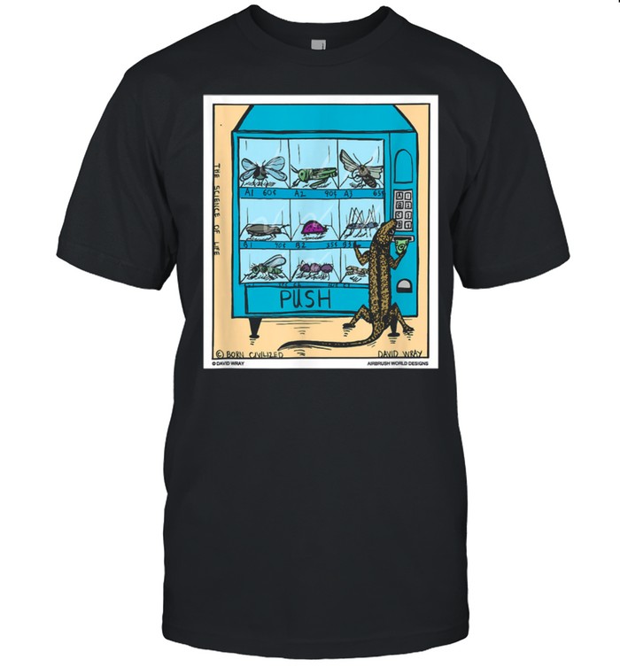 Lizard Using Insect Vending Machine Reptile shirt Classic Men's T-shirt