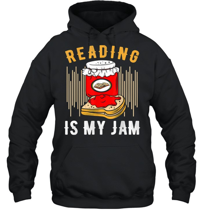 Reading Is My Jam Reading School Library Bookmark Spread  Unisex Hoodie