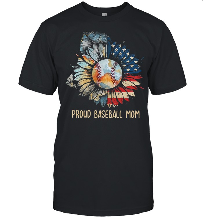 Sunflower proud baseball mom shirt