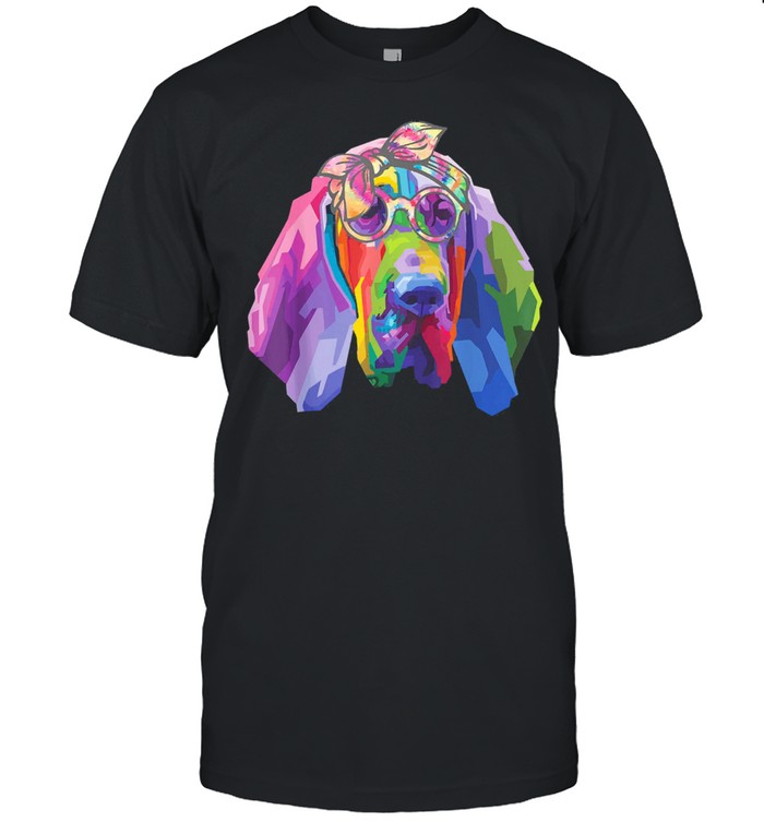 Cute bloodhound face tie dye glasses mothers day 2021 shirt Classic Men's T-shirt