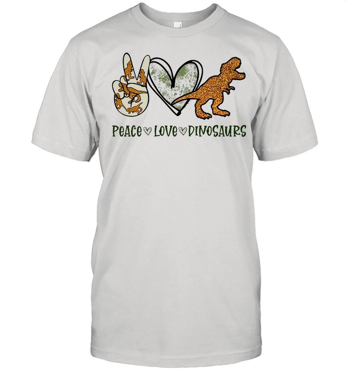 Peace Love Dinosaurs shirt Classic Men's T-shirt