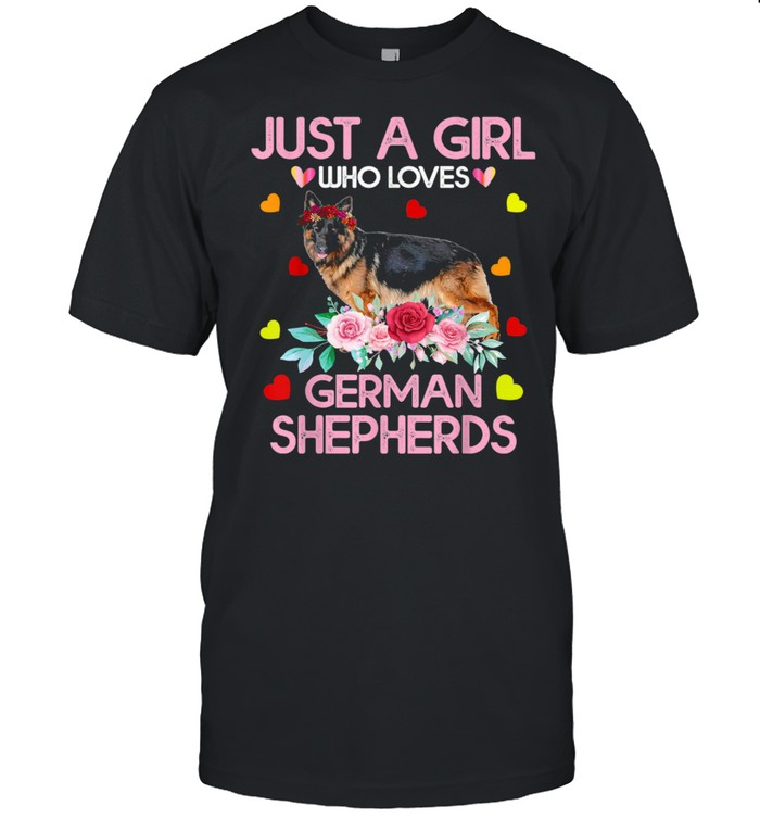 German Shepherd Dog Just A Girl Who Loves German Shepherds  Classic Men's T-shirt