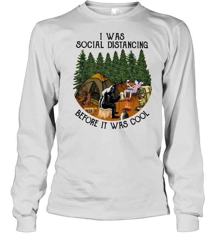 t shirt i was social distancing before it was cool